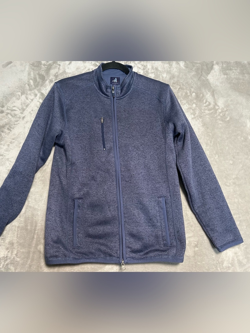 Johnnie O Full Zip Knit Jacket Women’s 14 Navy Blue Golf Performance
